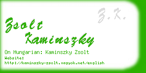 zsolt kaminszky business card